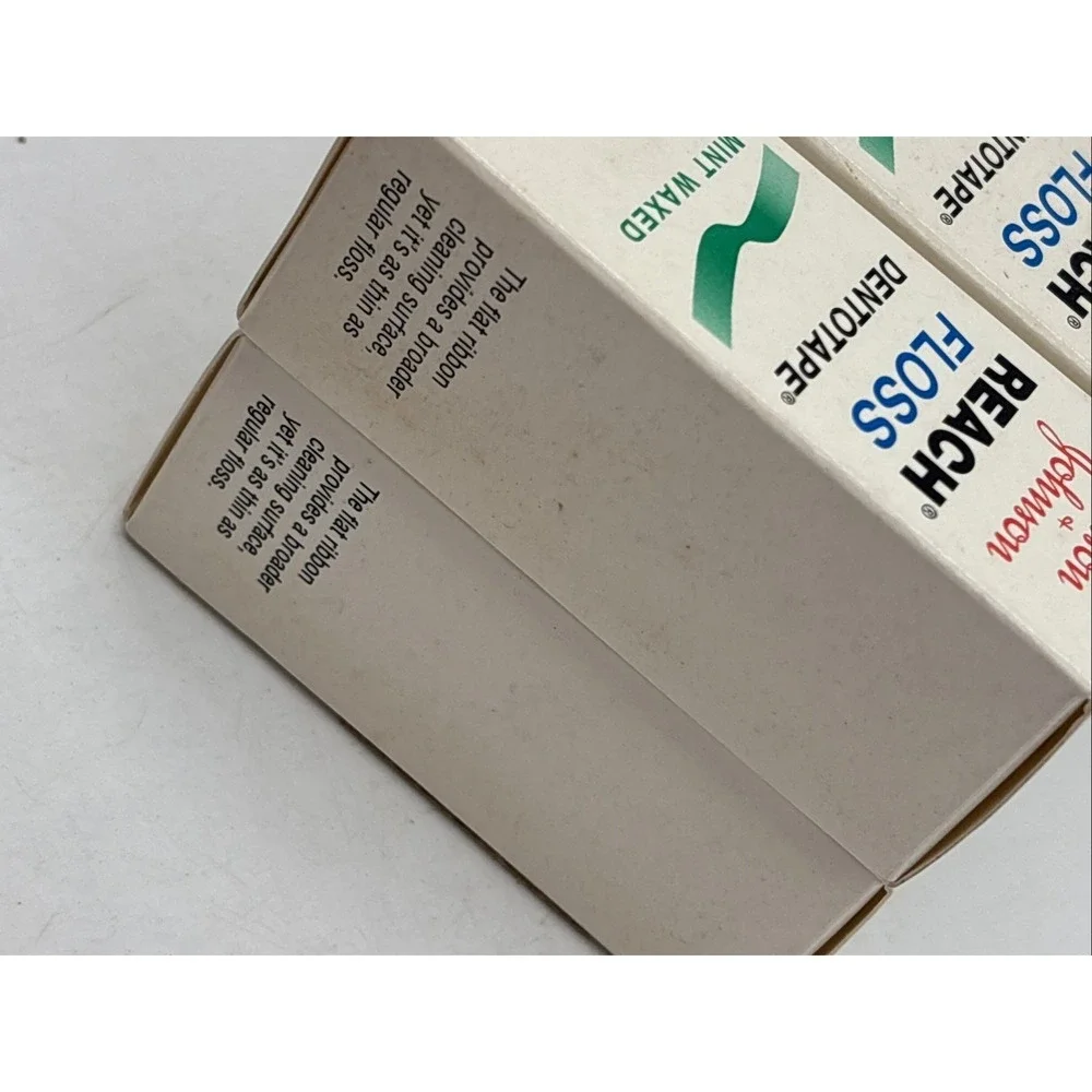 VTG  Johnson & Johnson MINT Waxed Dental Floss REFILL Spools 100yd x 10 Packs